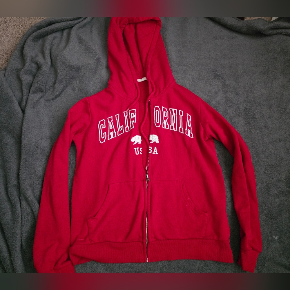 Reflex Juniors Vibrant Red California Hoodie-‎ Medium